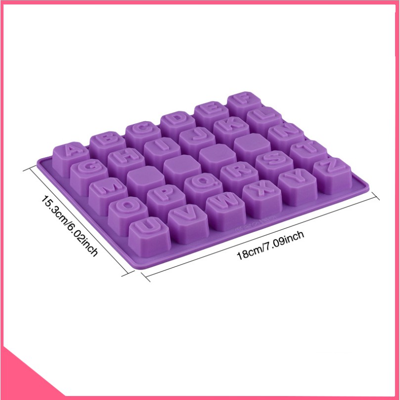 Khuôn silicon làm rau câu chữ cái
