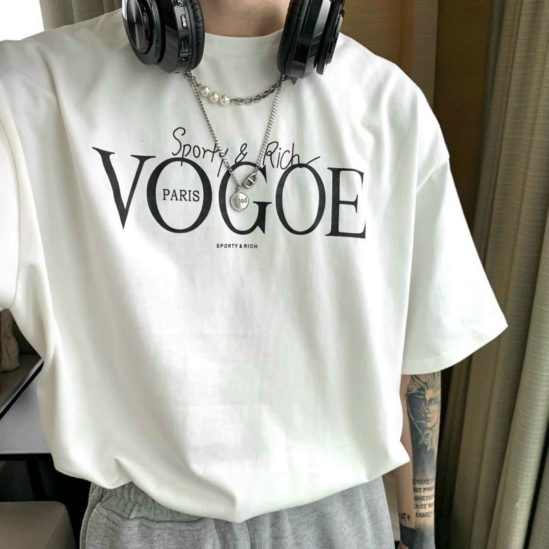 ÁO THUN TAY LỠ COTTON VOGOEE FORM UNISEX (hình chụp thật)