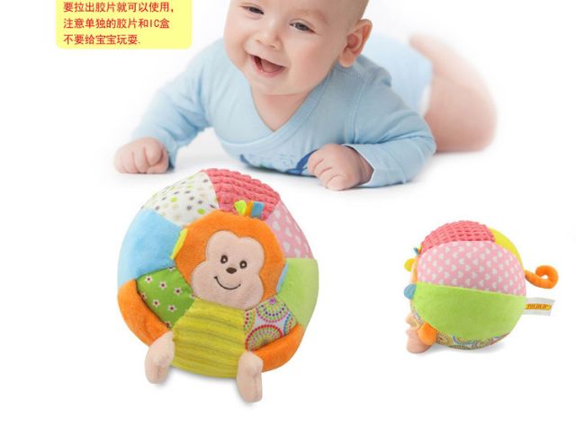 [Mã LIFE0503TOYS giảm 10% đơn 0Đ] Bóng Vải Mềm Lục Lạc Luyện Vận Động Đồ Chơi An Toàn Cho Bé B10