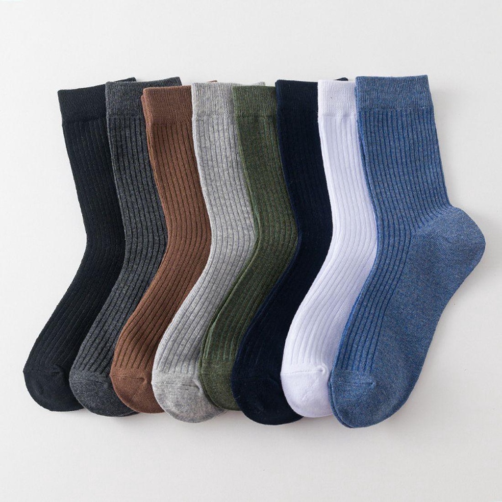 Vớ Cotton Cổ Cao Vừa 4 Mùa Màu Sắc Đơn Giản Phong Cách Doanh Nhân Thời Trang Cho Nam