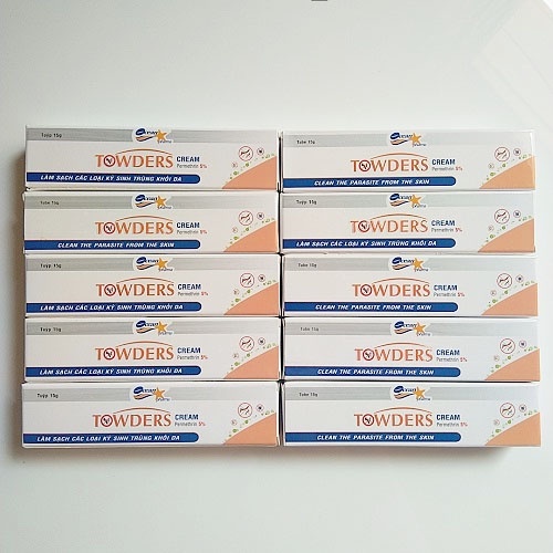 Kem bôi ghẻ Towder Cream loại bỏ các loại rận mu và làm sạch kí sinh trùng khỏi da Tuyp 15g