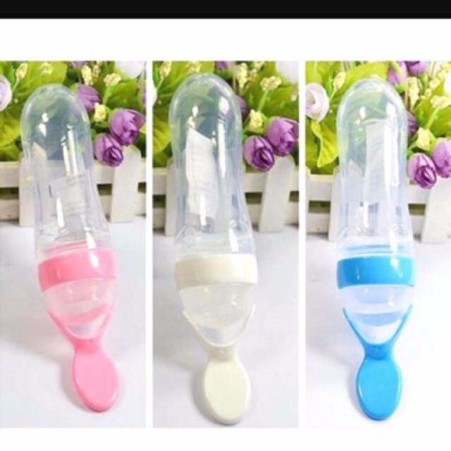 BÌNH KÈM THÌA ĂN DẶM BẰNG SOLICOL AN TOÀn  CHO BÉ- Dung tích 90ml.phong