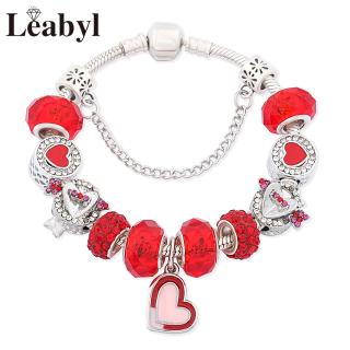 Vòng Tay Đính Đá Hình Trái Tim Đỏ P10977