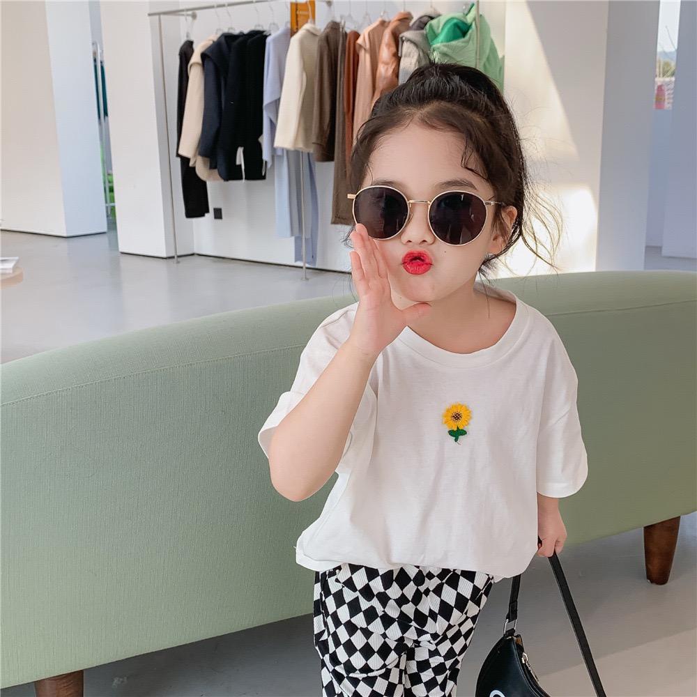 Đầm Yếm Denim In Hoa Dễ Thương Phong Cách Hàn Quốc Thời Trang Cho Bé Gái