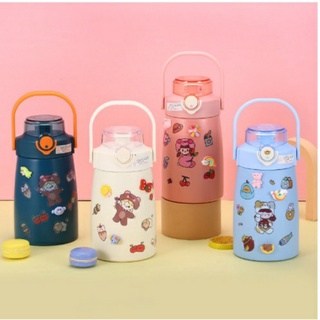 [ Có Ống Hút  ] Bình giữ nhiệt Ulike 800ml bình nước có ống hút inox 304 giữ nhiệt - tặng Sticker trang trí