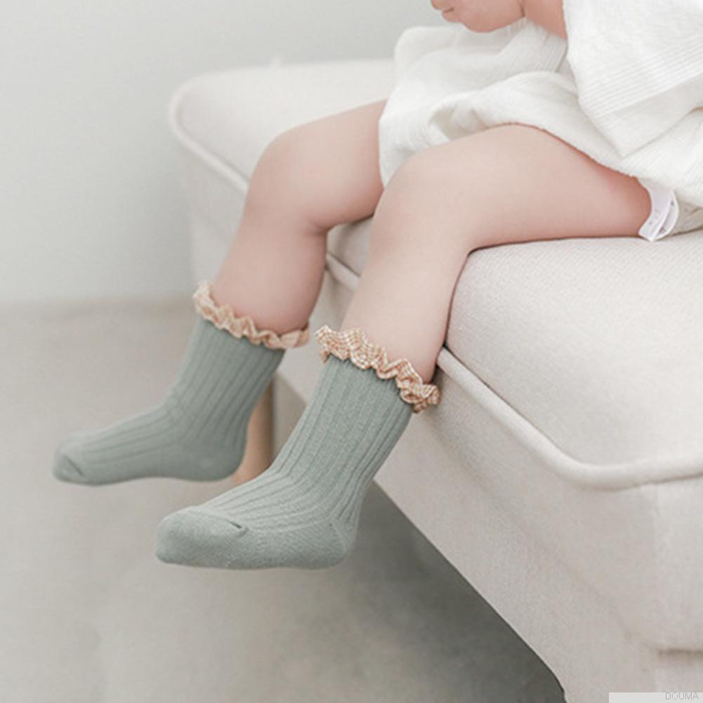 Vớ cotton họa tiết sọc đáng yêu dành cho bé gái