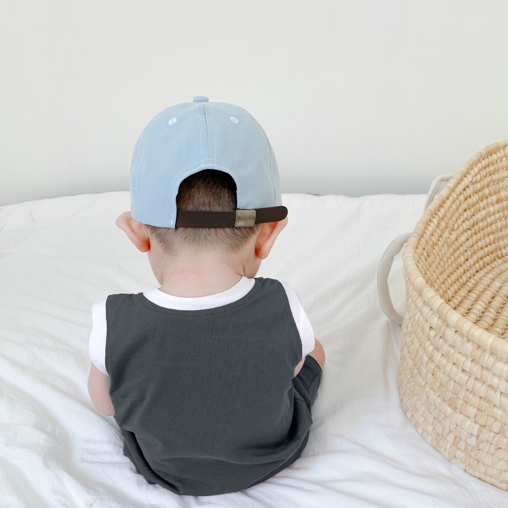 Bộ Áo Liền Quần Không Tay In Hình Đua Xe Dành Cho Bé Trai