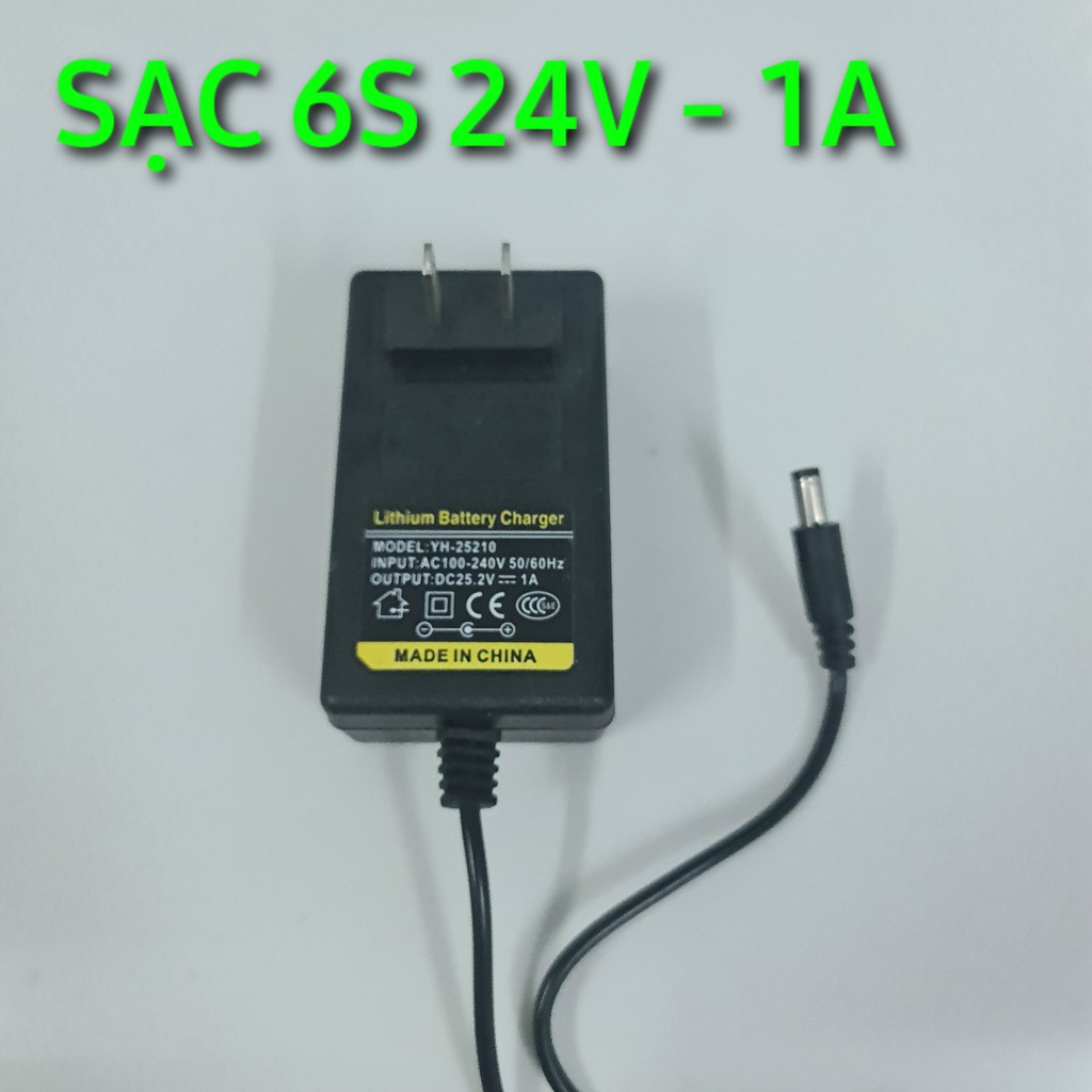 Sạc pin 6s 24V 1A. Sạc pin Lithium ion 24V. Chuyên sạc pin máy khoan, máy mài và các khối pin nối theo mạch 6S - LIMO