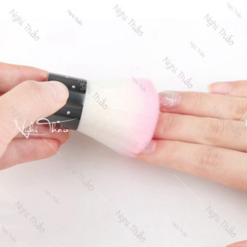 Chổi phủi bụi nail , cọ phủi bụi nail cán ngắn UE0