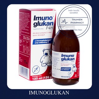 SIRO GẤU TĂNG SỨC ĐỀ KHÁNG IMUNOGLUKAN P4H - Giam ốm hiệu quả cho trẻ (Lọ 120ml)