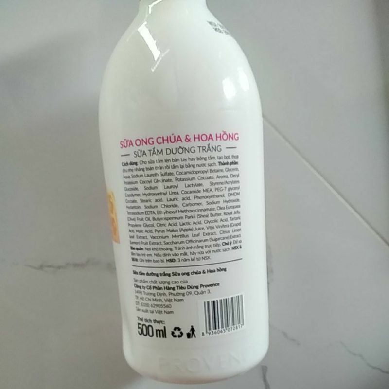 Sữa tắm trắng PURITÉ sữa ong chúa và hoa hồng 500ml