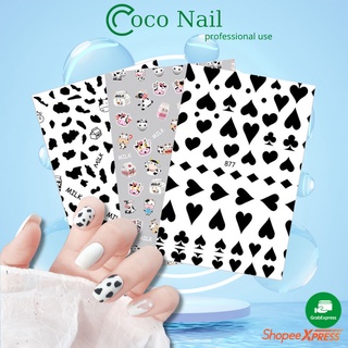 Sticker nail bò sữa trang trí móng