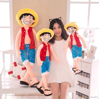 ◙◇▧Thú nhồi bông hình nhân vật Luffy trong phim hoạt hình One Piece