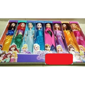 HỘP LỚN SET 8 BÚP BÊ CÔNG CHÚA DISNEY  ĐIỀU KHIỂN ĐƯỢC KHỚP TAY, CHÂN