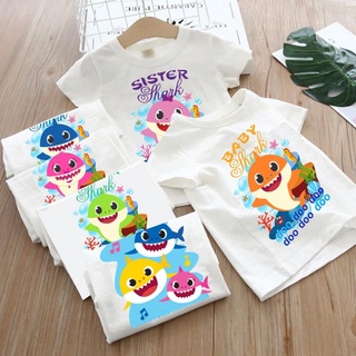 Áo thun in hình baby shark bé trai bé gái