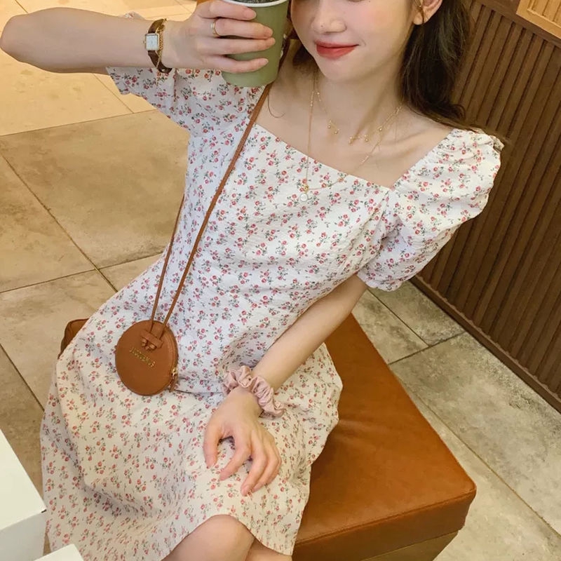 Đầm Hoa Vải Voan Ngắn Tay Xinh Xắn Dành Cho Nữ | BigBuy360 - bigbuy360.vn