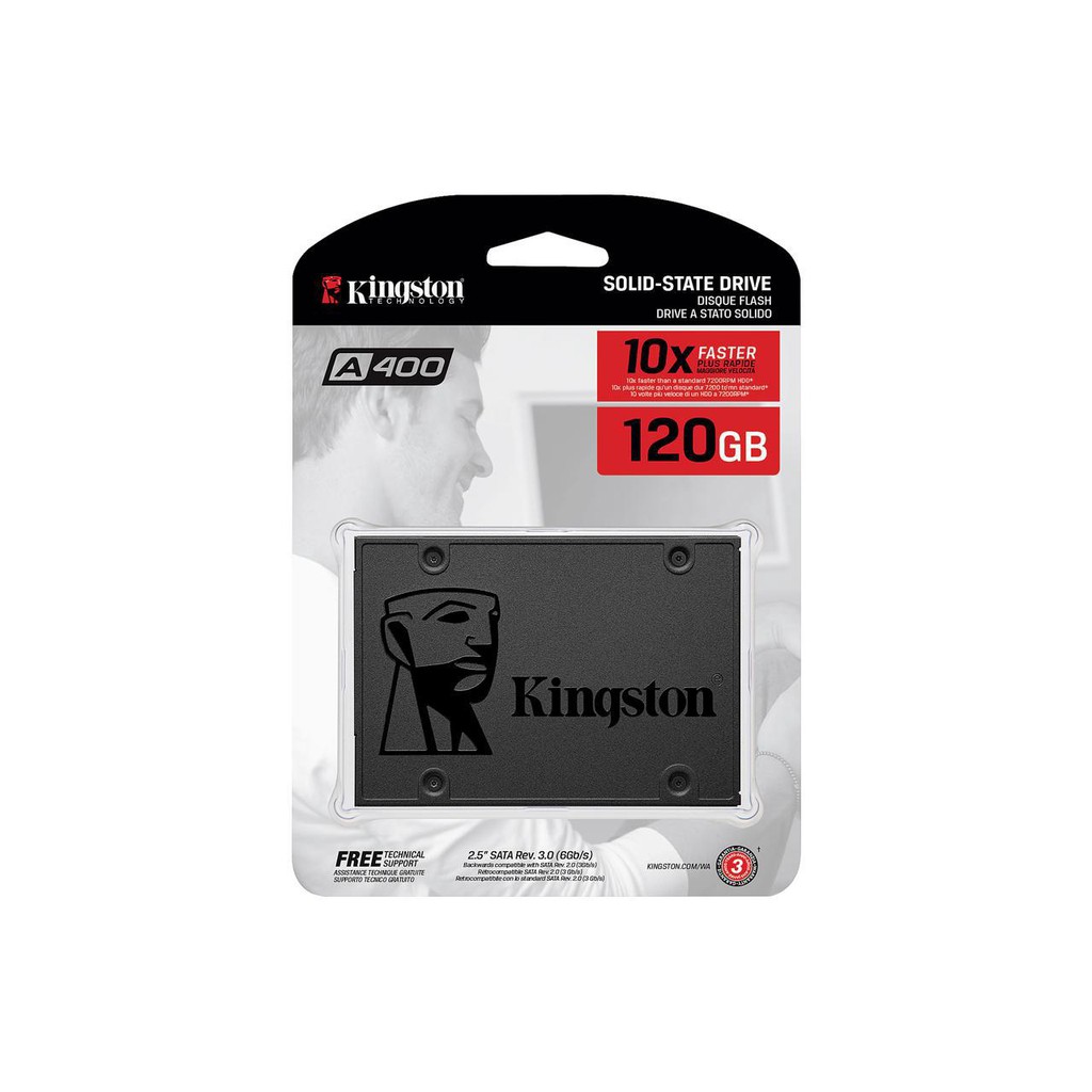 Ổ Cứng SSD Kingston SA400 SATA3 120G - BH Chính Hãng 36 Tháng Tem Vĩnh Xuân | BigBuy360 - bigbuy360.vn