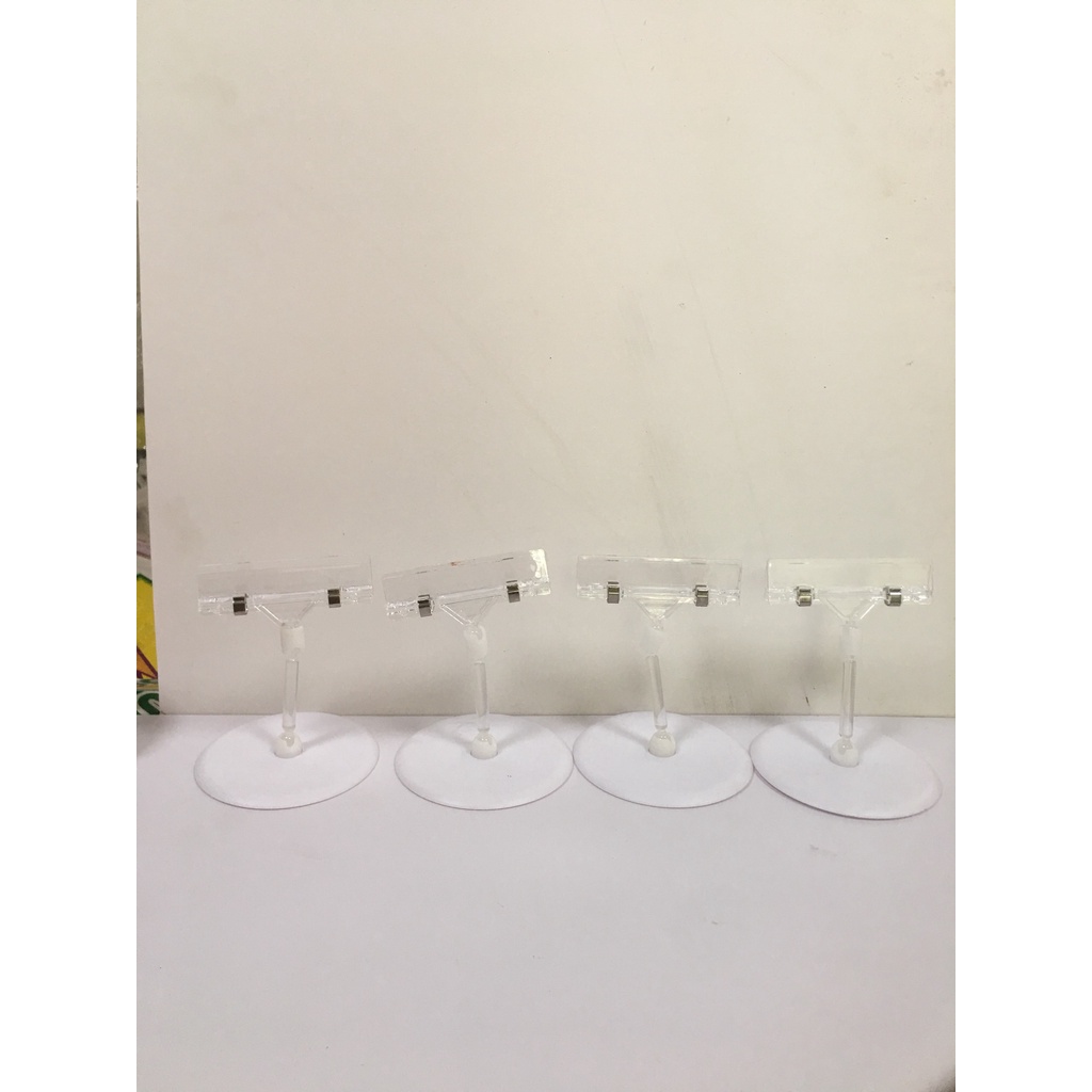 Kẹp để bàn 4014, 4015, chân kẹp nhựa để bàn, chân wobbler để bàn, kẹp quảng cáo để bàn đế có băng dính 2 mặt
