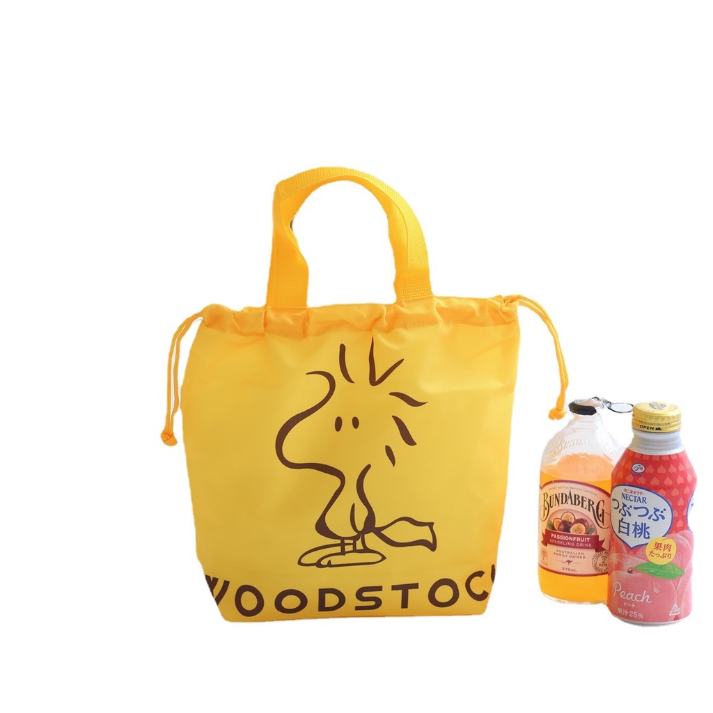 Túi Vải Dây Rút In Hình Hoạt Hình Snoopy Đáng Yêu