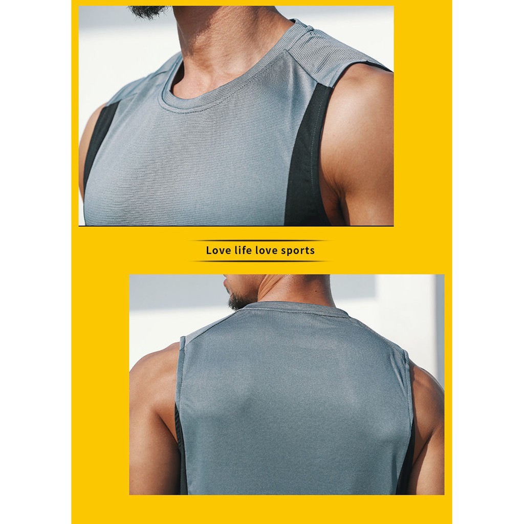Áo Tank Top Thể Thao Chất Liệu Co Giãn Nhanh Khô Cho Nam Giới Có Size M-3XL