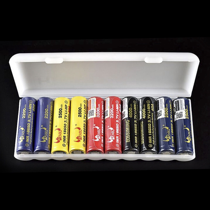 Hộ đựng pin màu trắng kích thước 10x18650 tiện dụng