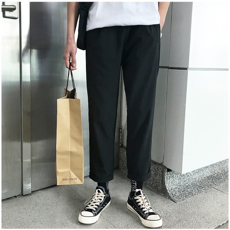 Quần Baggy Kaki unisex dáng Basic nam nữ bigsize 38-105kg