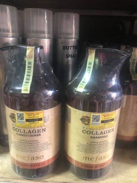 Cặp gội xả MEFASO collagen tem vàng chính hãng
