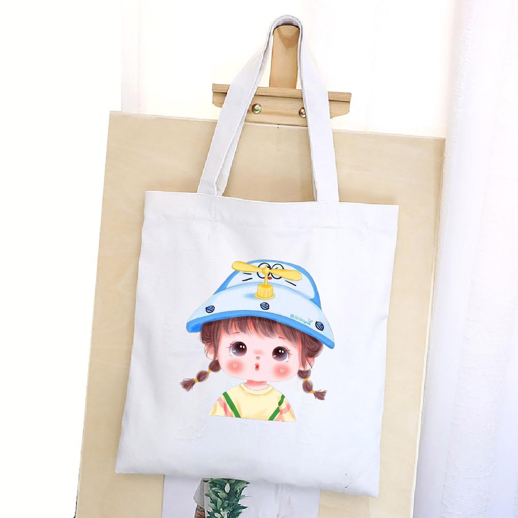 TÚI TOTE VẢI CANVAS CẶP ĐÔI ĐÁNG YÊU