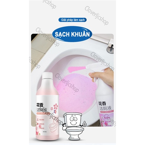 Xịt Tẩy Rửa Vệ Sinh Bồn Cầu Hương Nước Hoa Anh Đào Khử Khuẩn Chai Lớn 500ml