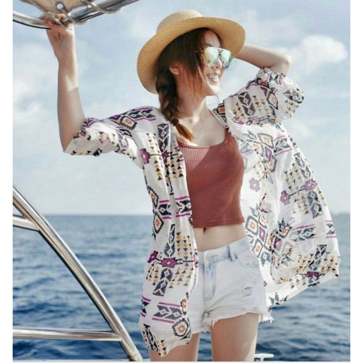Áo khoác cadigan, maxi, kimono đi biển nữ đẹp xuất khẩu sang chảnh  AKC001 AMGOBET