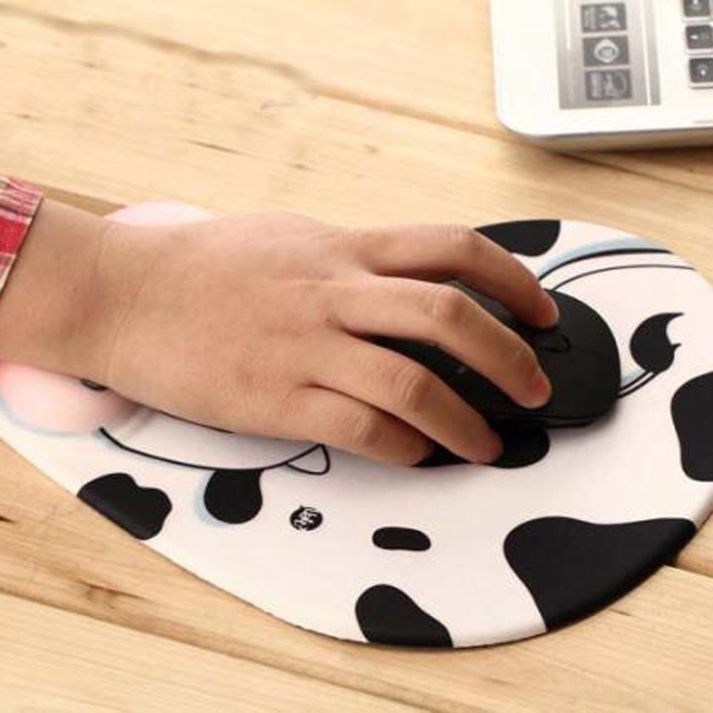 Miếng Lót Chuột Chống Trượt Hình Bò Sữa Đáng Yêu Cho Pc Macbook Laptop