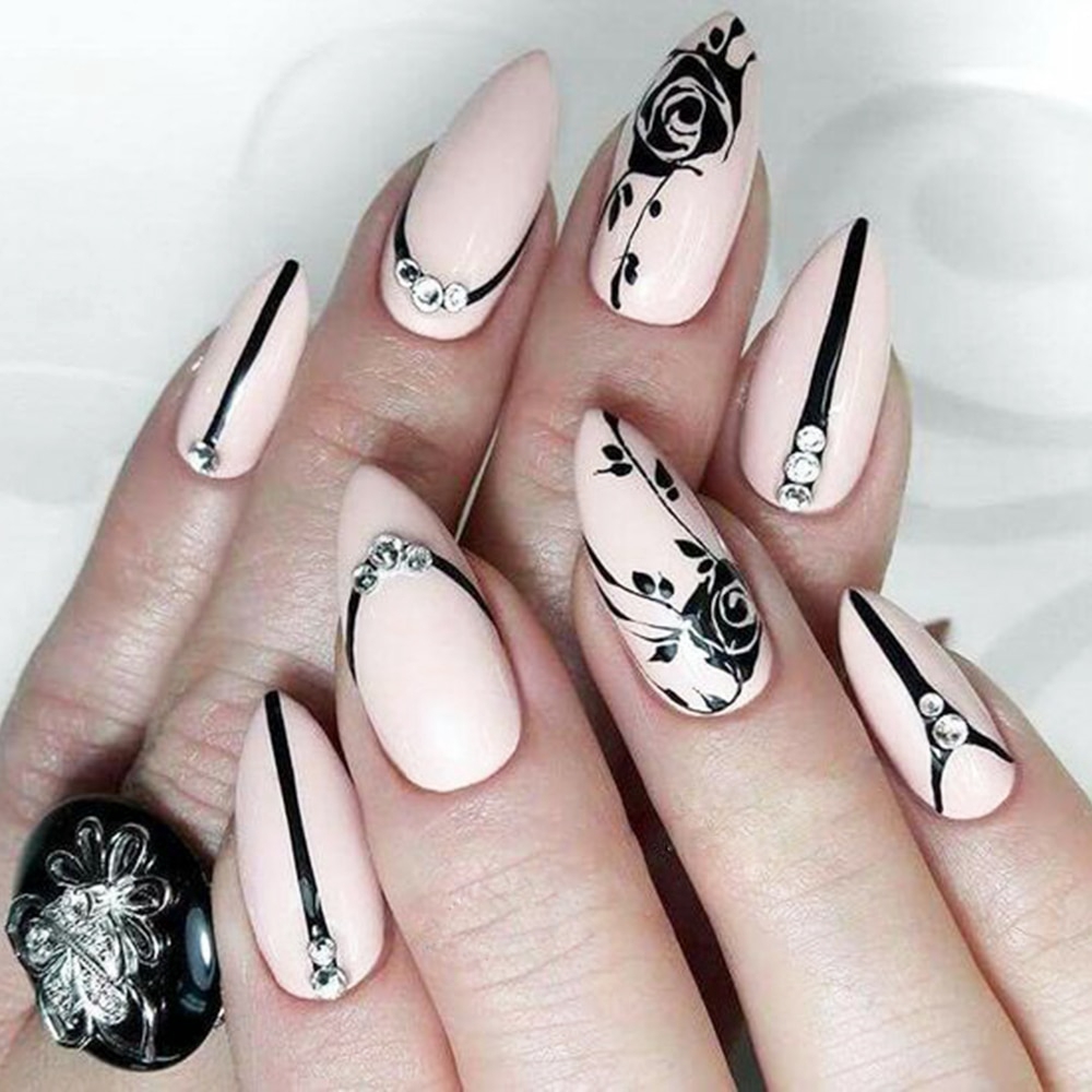 1 Nhãn Dán Trang Trí Móng Tay Họa Tiết Hoa