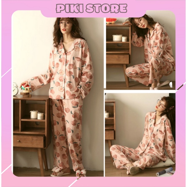 Bộ Ngủ Pijama Dài Tay , Bộ Đồ Ngủ Nữ Cao Cấp | BigBuy360 - bigbuy360.vn
