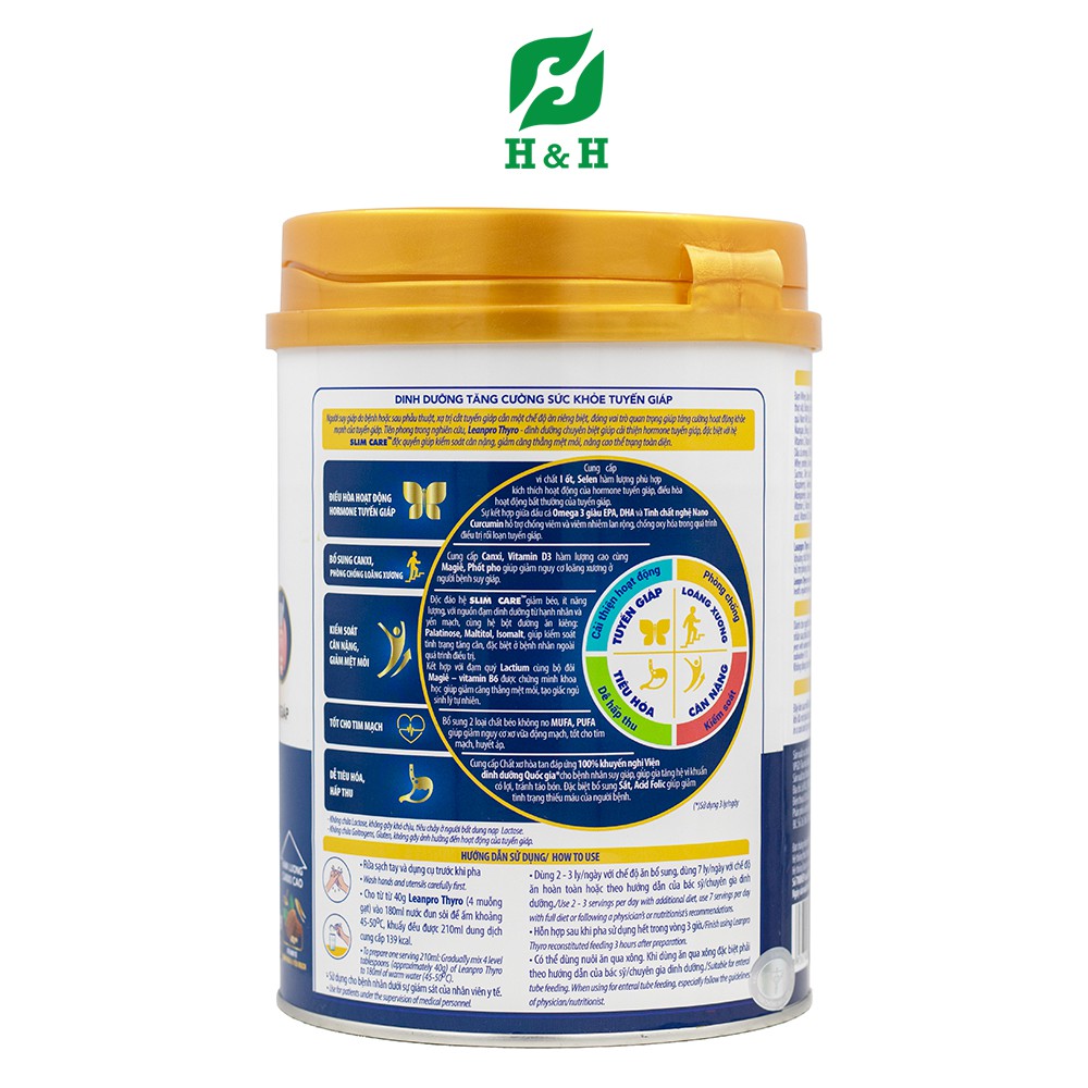 Sữa dinh dưỡng LEAN PRO THYRO - 900gr