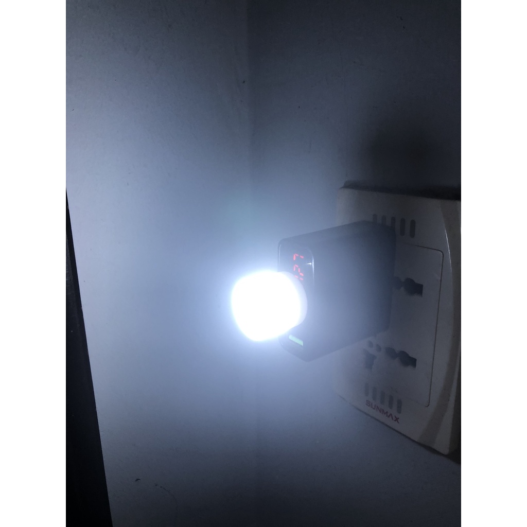 Đèn ngủ mini hình tròn bóng LED - Cổng USB
