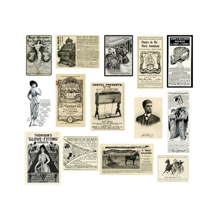Sticker retro mẫu poster - báo cũ