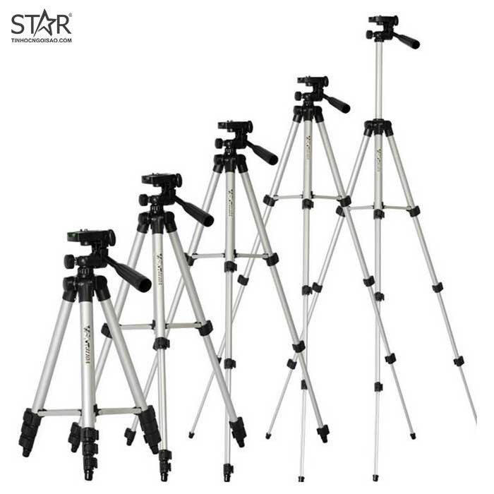 Gậy tripod 3120 dùng livestream chụp ảnh 3 chân có chiều cao tối đa 106cm kết hợp remote tương thích nhiều dòng máy.