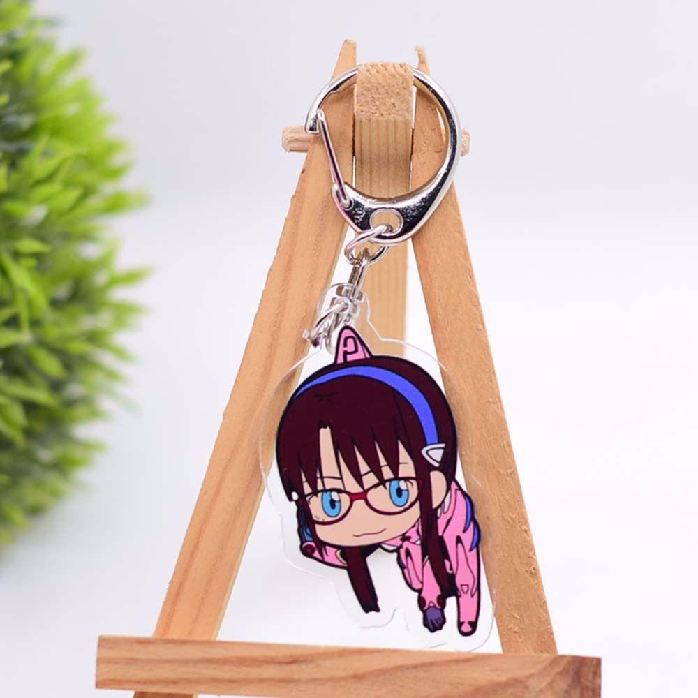 Móc Khóa Hai Mặt Họa Tiết Hoạt Hình Evangelion EVA Ayanami Rei Dễ Thương