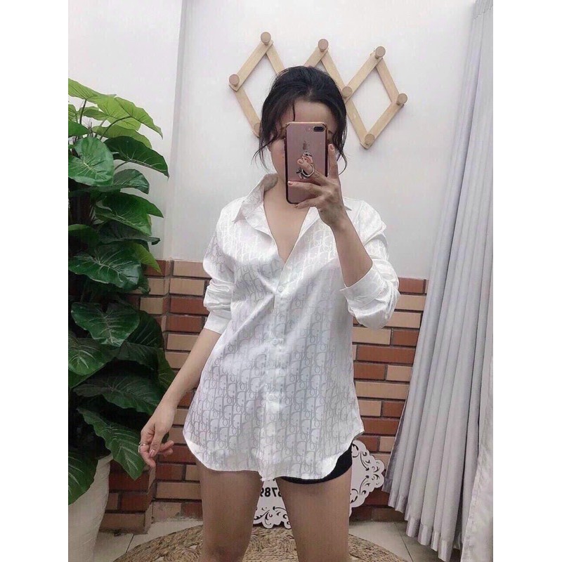 🦚🦚Sơ mi Dior nữ tay dài cực xinh kèm ảnh thật shop chụp🦚🦚