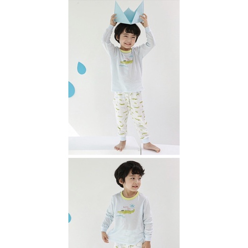 Bộ cotton giấy tay dài thu đông xuất hàn cho bé vnxk