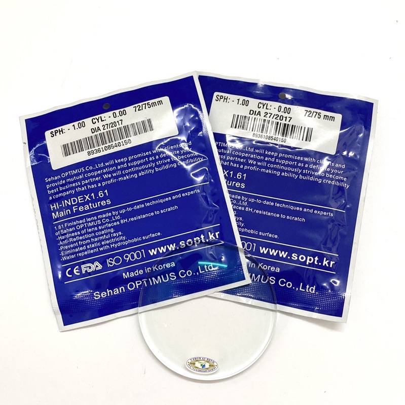 Mắt Kính Cận - viễn - loạn ANTIBLUE 1.61 chống ánh sáng xanh