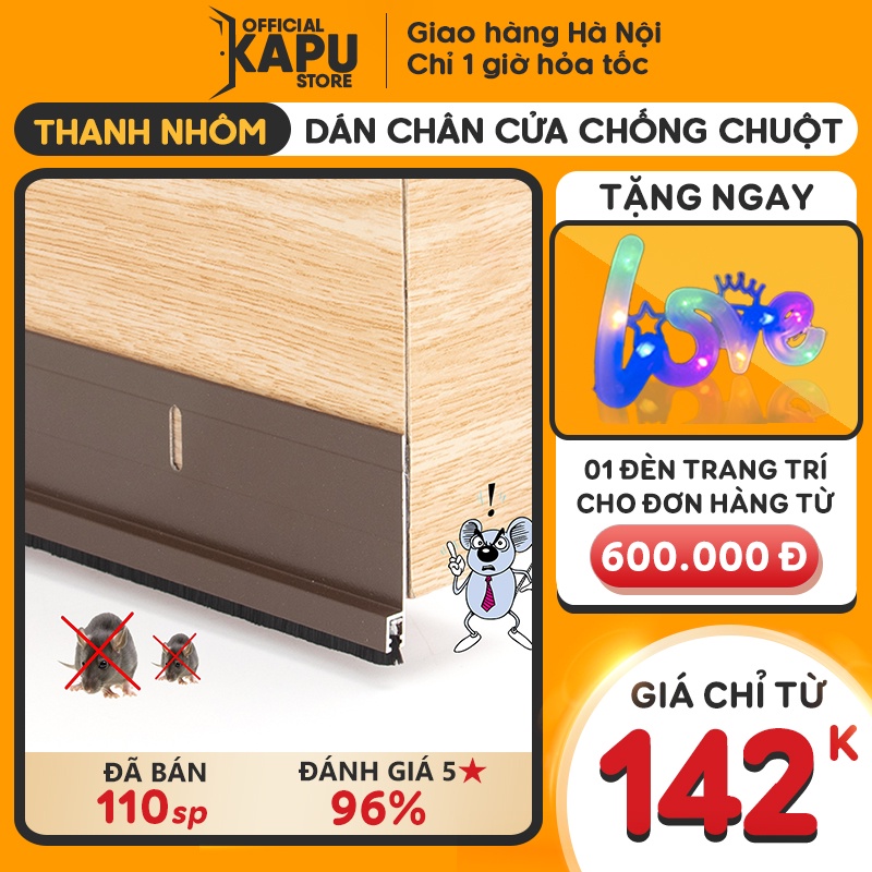 Thanh Dán Chân Cửa Bằng Nhôm Chống Chuột Chống Côn Trùng - Phụ Kiện Cửa KAPU