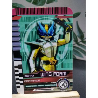 Thẻ bài sưu tầm card in kamen rider Decade đọc được 2 mặt trong Driver Kamen Rider card Den-O Wing Form