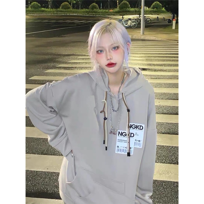 Áo hoodie form rộng dáng xuông phong cách ulzzang cá tính | BigBuy360 - bigbuy360.vn