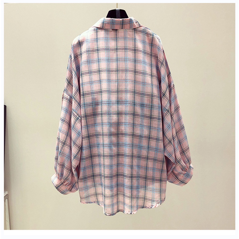 Áo sơ mi kẻ sọc dáng rộng dài tay style Hàn Quốc (hàng QC) - Ảnh thật S59