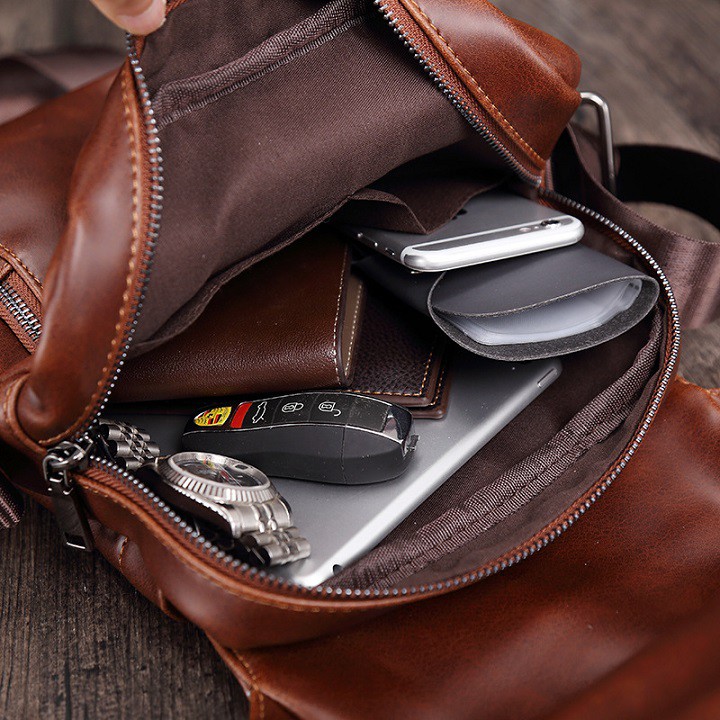 Túi Đeo Chéo Nam Da Bò BT07 Chất Da Trơn Ngăn Thấm Nước Không Bong Tróc Hàng Loại 1 | BigBuy360 - bigbuy360.vn