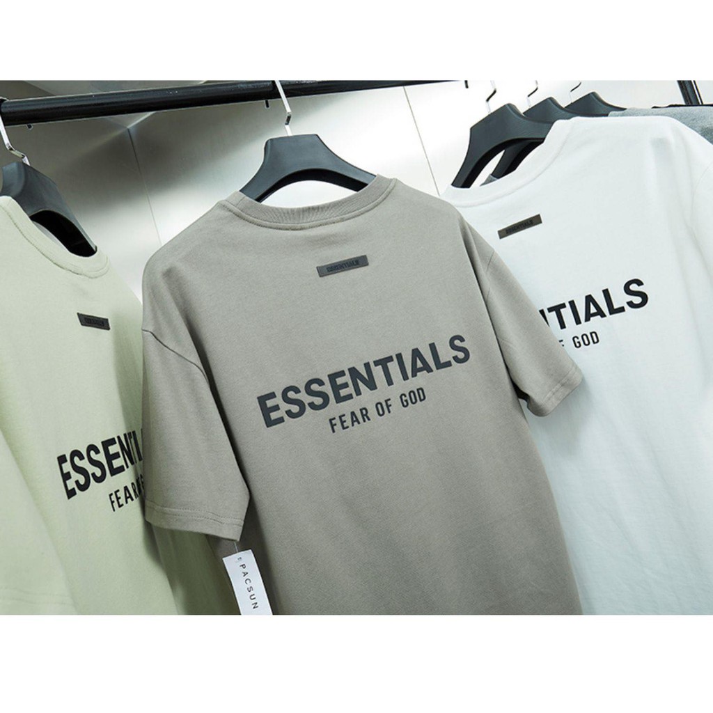 Áo thun cotton chữ in nổi Essentials fear of god tag cao su , áo T Shirt tay lỡ nam nữ unisex over size , Cocmer_vn | BigBuy360 - bigbuy360.vn