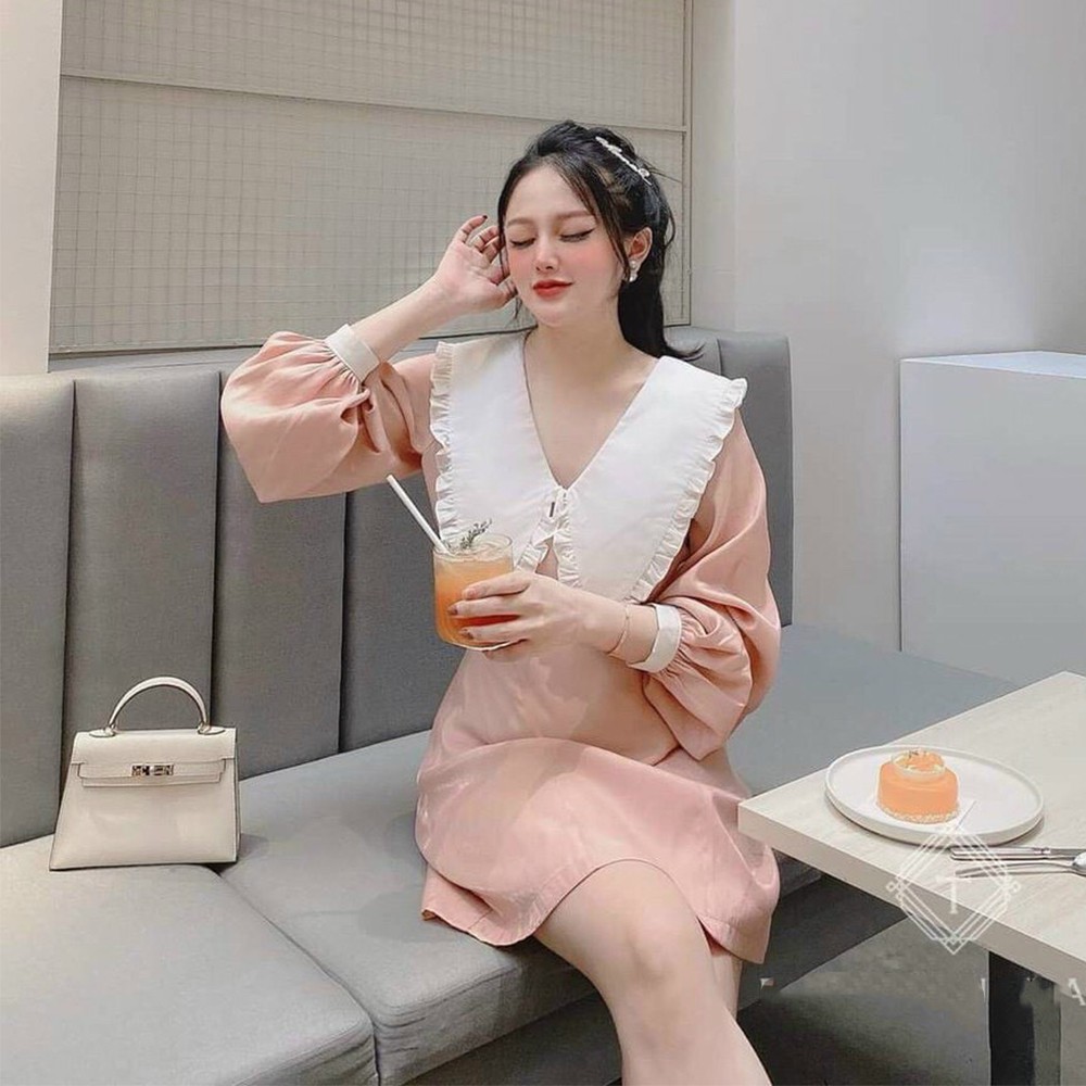 BONUCCI Đầm váy trơn cổ bèo ( đen, hồng ) tôn dáng siêu xinh cho nàng thời trang nữ dạo phố dự tiệc | BigBuy360 - bigbuy360.vn