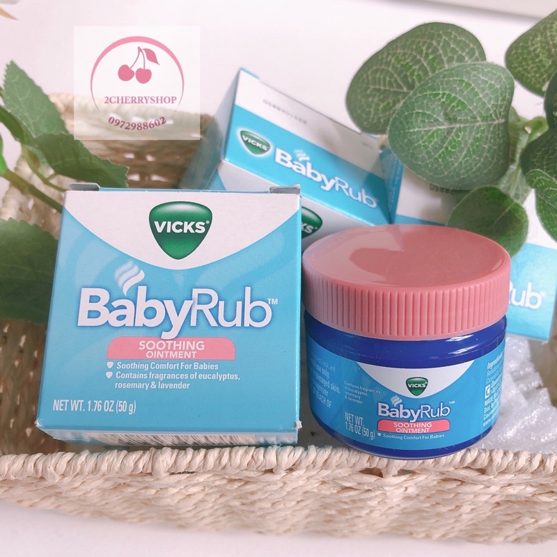 Dầu bôi ấm ngực cho bé Vicks BabyRub cho bé 3 tháng +