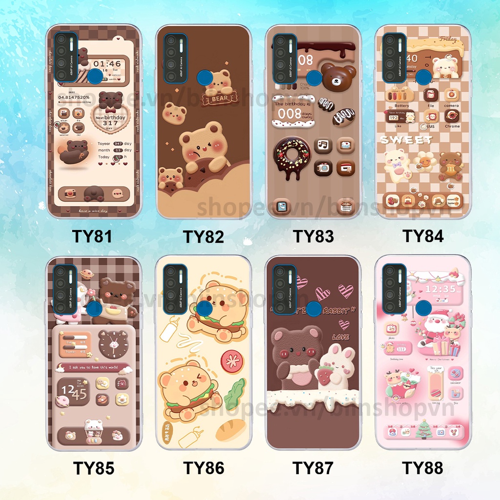 Ốp Vsmart Star 5 / Joy 4 / Live 4 in hình gấu chocolate kẹo ngọt siêu đẹp siêu xinh